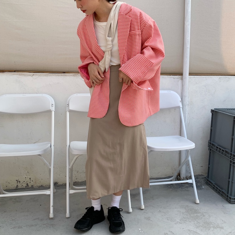 Set Áo Khoác Blazer + Chân Váy Chữ A Kẻ Sọc Ca Rô Thời Trang 40839 | BigBuy360 - bigbuy360.vn