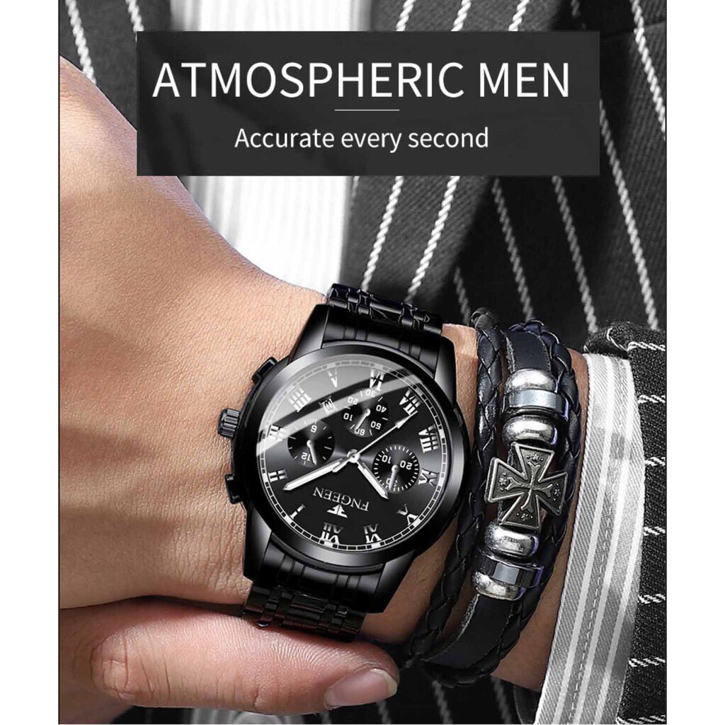 Đồng Hồ Thạch Anh FNGEEN F14 Phong Cách Cá Tính Cho Nam