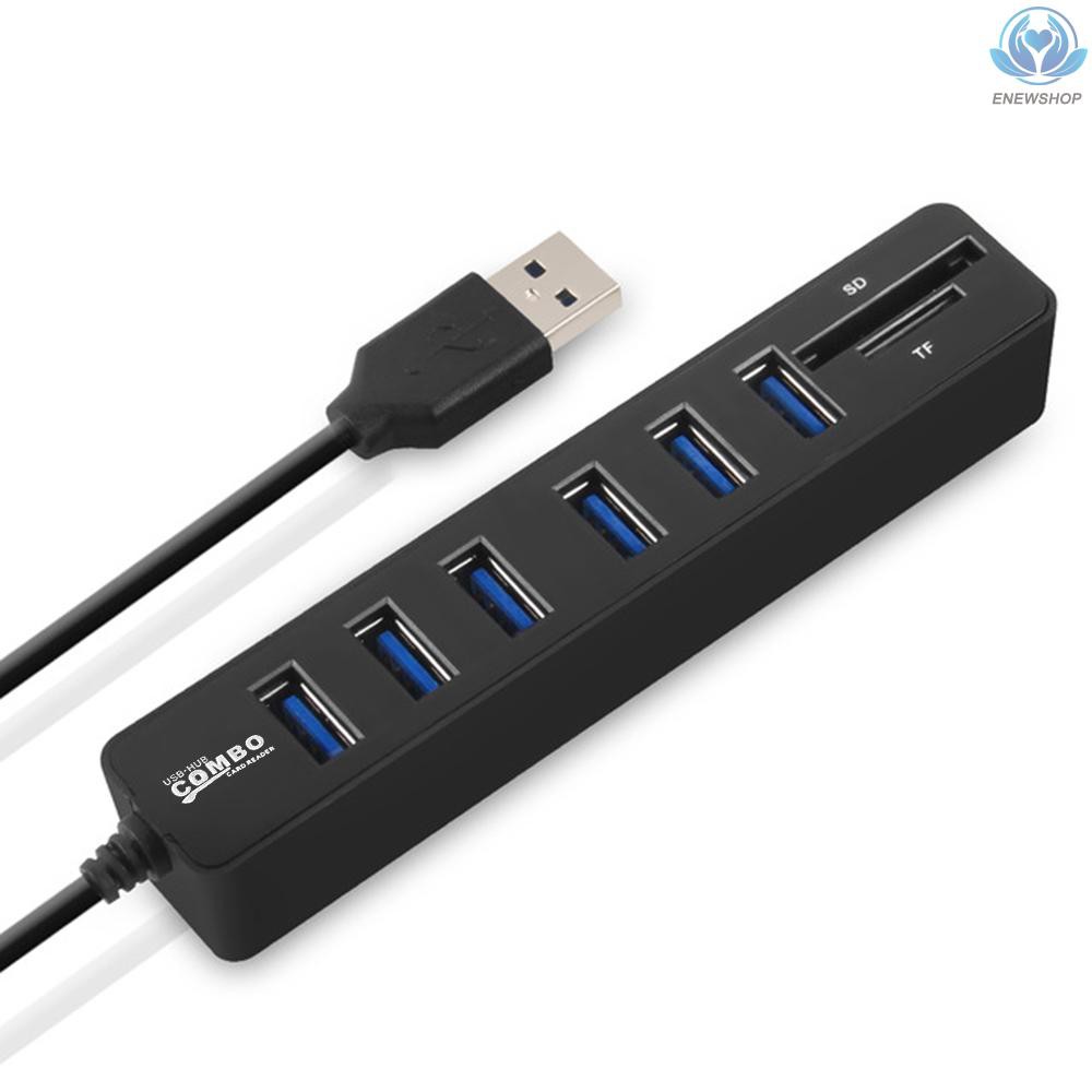 Đầu Đọc Thẻ Nhớ Jdl-hsd8 Usb Hub 3 / 6 Cổng Usb 2.0 Cho Máy Tính / Laptop