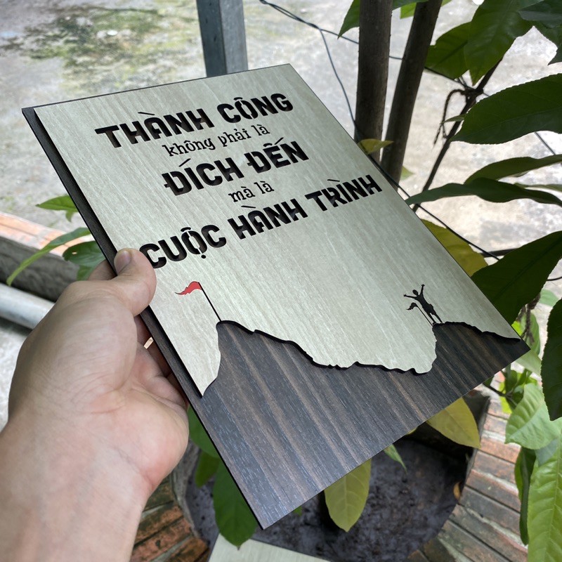 Tranh Slogan Tạo Động Lực LEVU068 thúc đẩy thành công