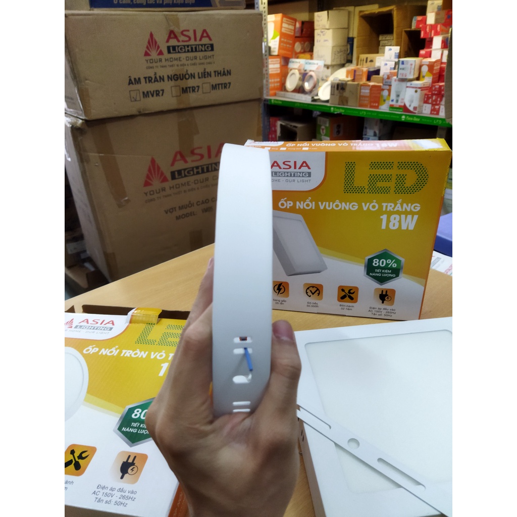 Đèn LED ỐP NỔI TRÒN  6,12,18,24W Vỏ trắng Asia cam kết chính hãng bảo hành 2 năm