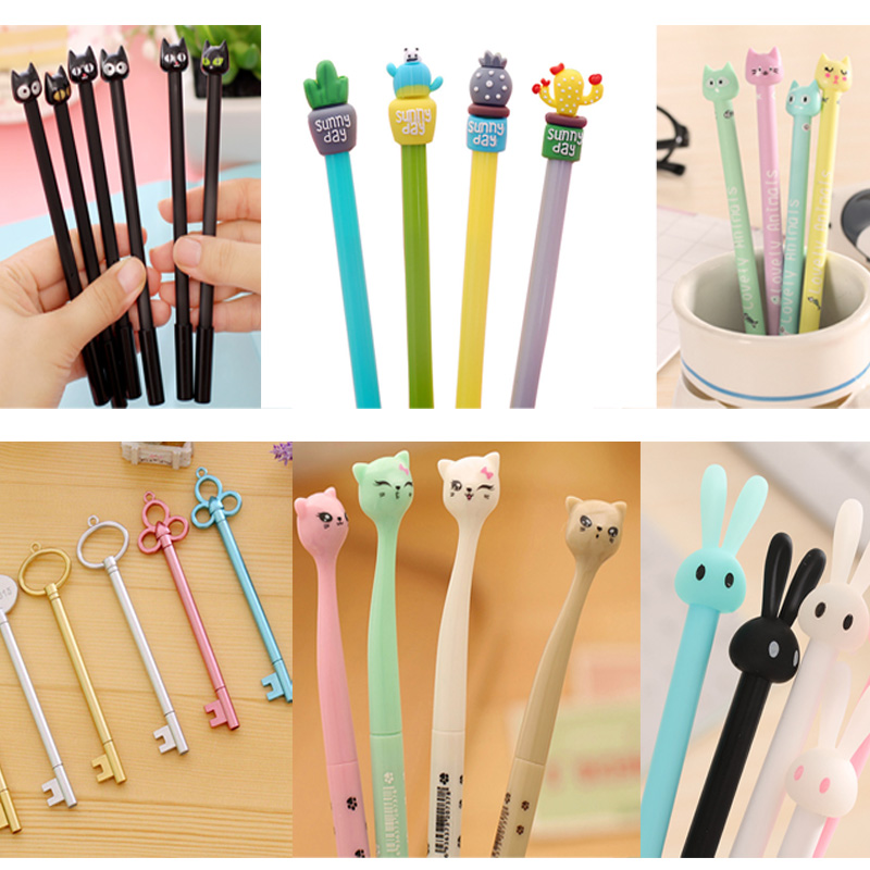 Bút gel mực đen hoạt hình sáng tạo 0.5mm