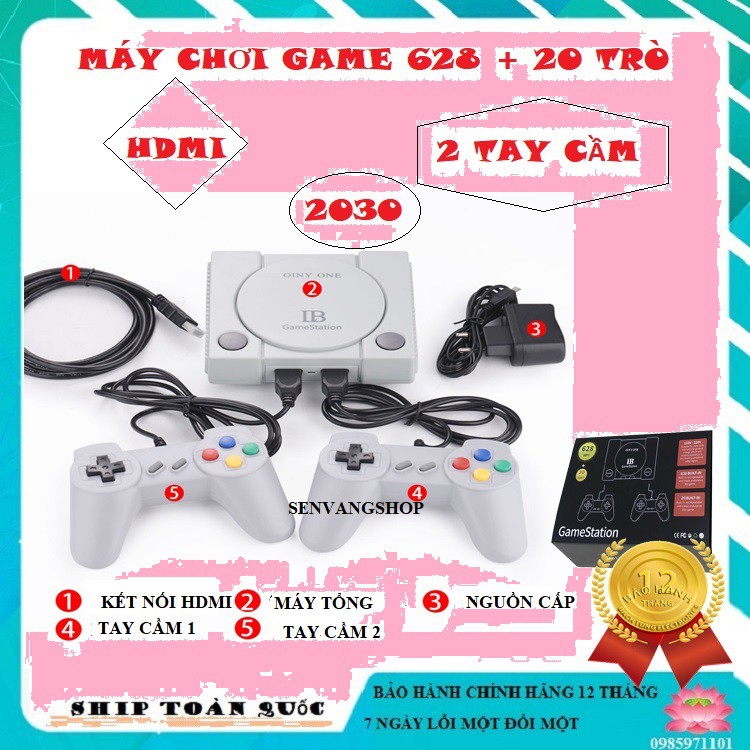 Máy Chơi Game 628 + 20 Station Only One -Kết nối cáp HDMI chơi game SEGA FC NES  - model : 2021