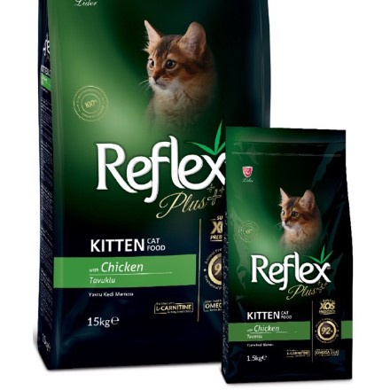 Hạt Reflex cho mèo con, Thức ăn hạt khô cho mèo Reflex Plus Kitten Cat Food Chicken 1,5kg