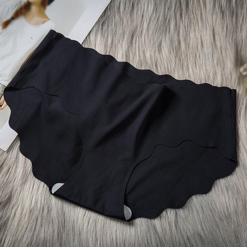 Quần Lót Bigsize Nữ Vải Lụa Siêu Mỏng Không Lộ Đường May Thời Trang Cho Nữ Đúc Su Thun Lạnh Không Đường May Quần Lót Viền Lượn Sóng