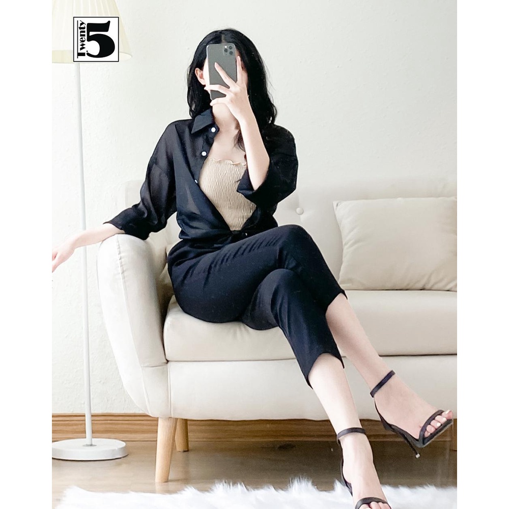 Áo bra quây bo chun co dãn trơn màu cá tính Twentyfive 4133