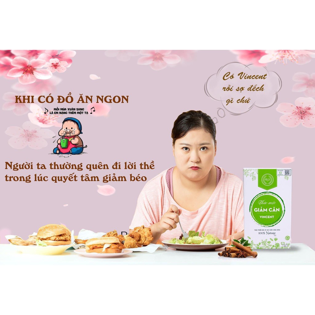 Giảm cân Vincent🍓FREESHIP🍓 Thảo dược giảm cân liệu trình 15 ngày tặng 10 viên detox giảm mỡ bụng | BigBuy360 - bigbuy360.vn