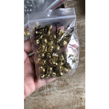 mặt Phật mạ lỗ 2mm làm móc khoá câu vòng