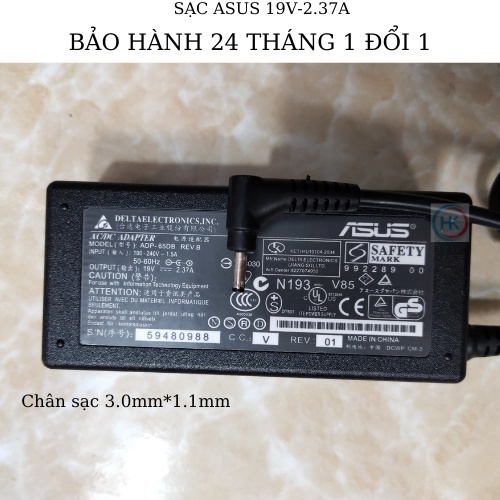 ▀ Sạc Laptop asus 19V-3.42A/2.37A chân nhỏ 3.0mmx1.1mm Asus UX31E, UX21E K401J-E1 K401L K401U K441 K441U F441S X200 ▀ 🄿
