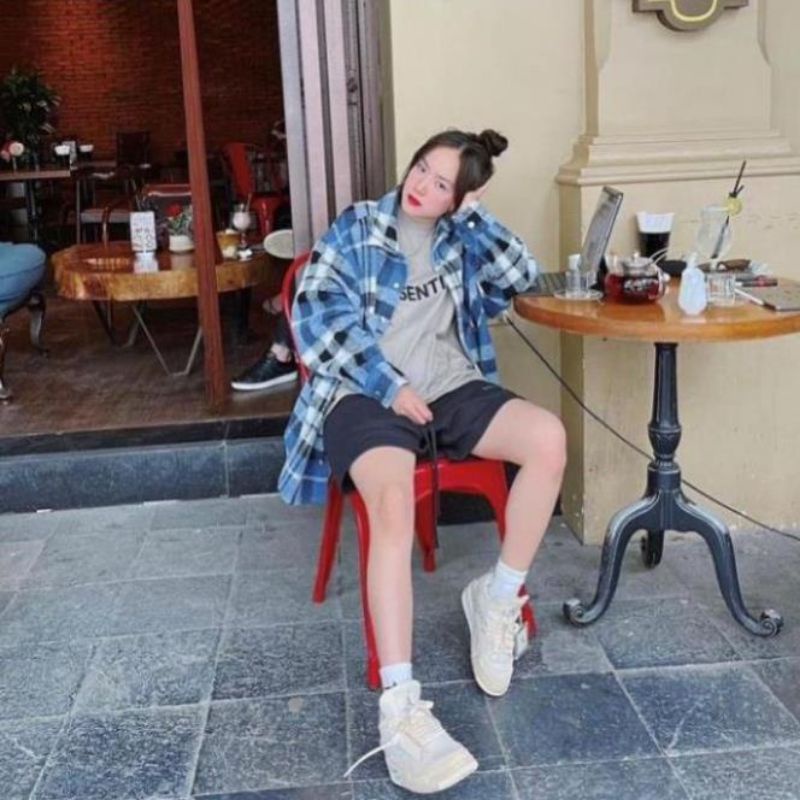 Giày air jodan 4 retro off white kem ,giày sneaker jd4