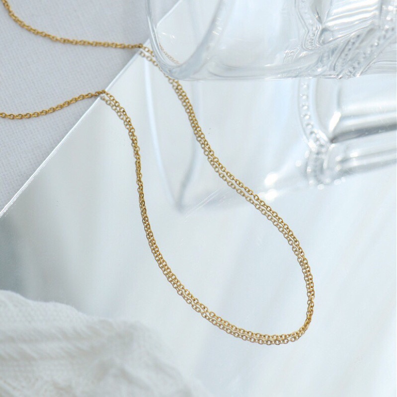 Dây chuyền titan mắc xích nhỏ không đen không gỉ