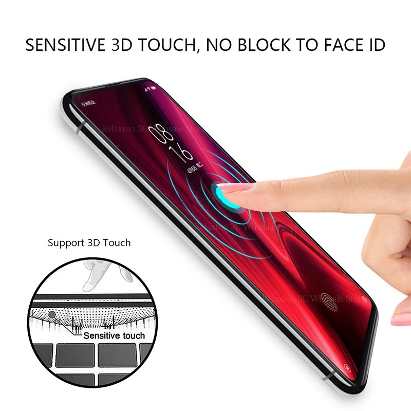 Kính cường lực bảo vệ toàn màn hình hiệu quả cho Xiaomi Redmi Note 10 9 9s 9 Pro Max