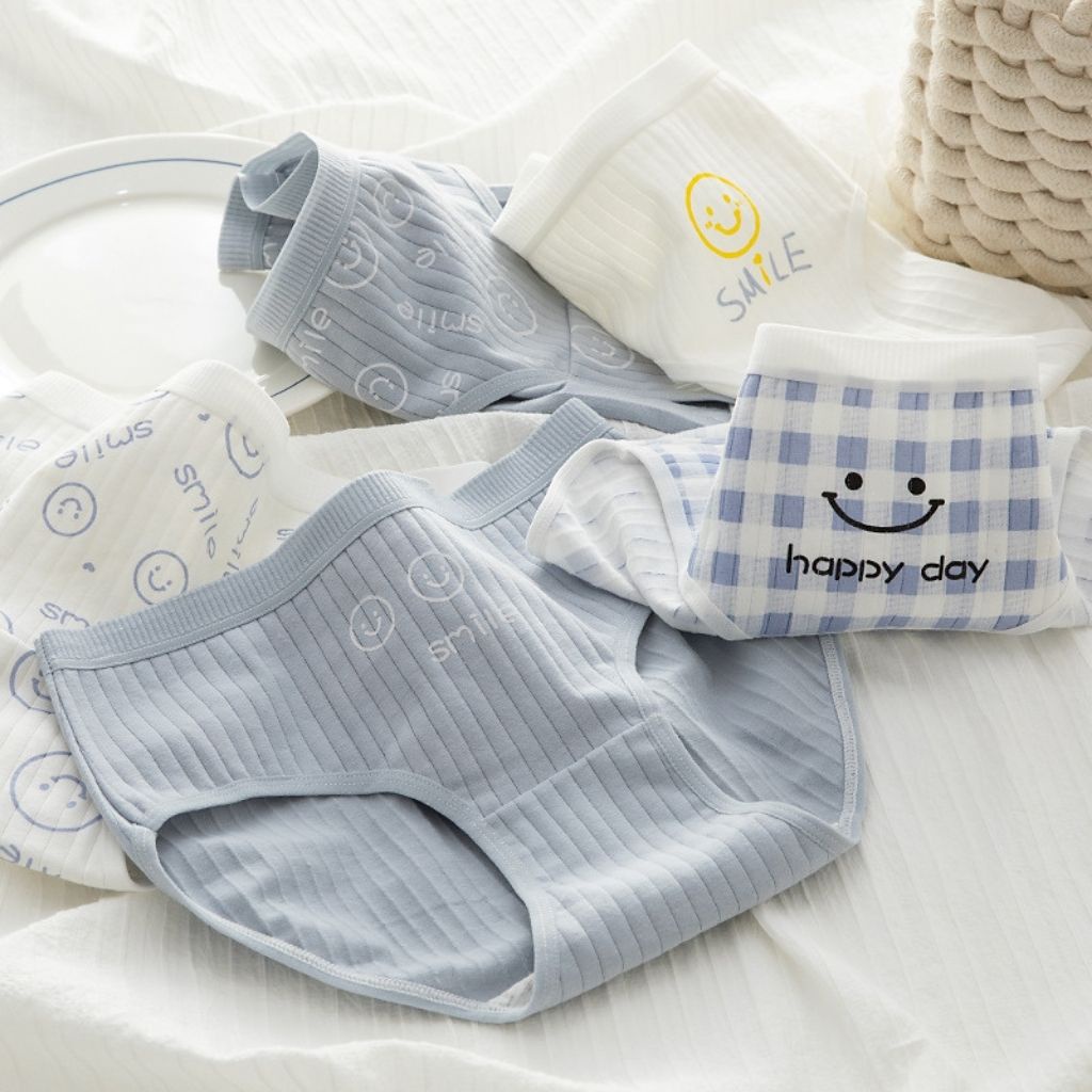 Quần lót nữ cotton kẻ sọc tôn dáng kháng khuẩn khử mùi họa tiết cute dễ thương và gợi cảm DOPICO L131