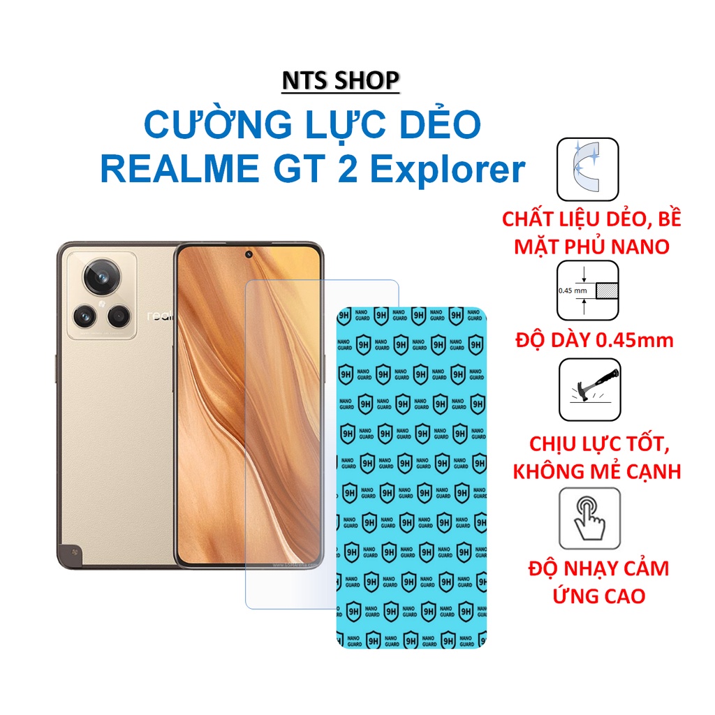 Cường lực dẻo bảo vệ màn hình/ PPF, Skin mặt sau realme GT2 Explorer master