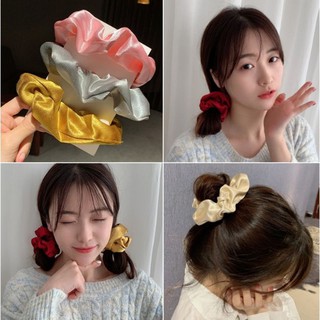Cột Tóc Scrunchies Lụa Satin Nhiều Màu