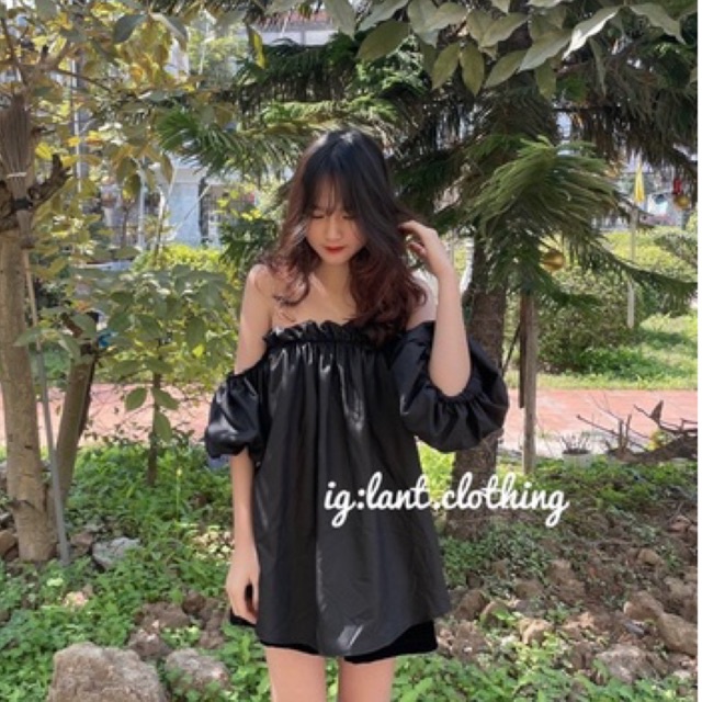 áo váy trễ vai tay bồng xinh