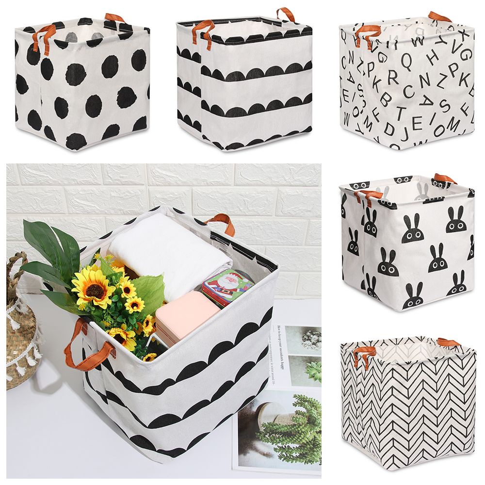 Giỏ Đựng Đồ Bằng Vải Có Thể Gập Lại Tiện Dụng Cho Gia Đình