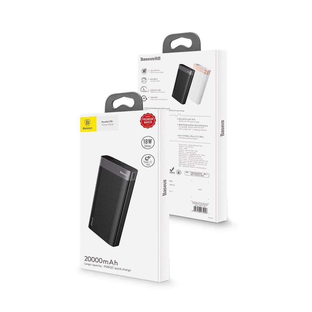 Pin sạc dự phòng Baseus Parallel PD Power Bank 20,000mAh