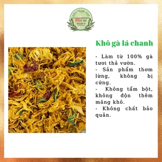 Khô gà lá chanh làm từ gà tươi thả vườn 250gr