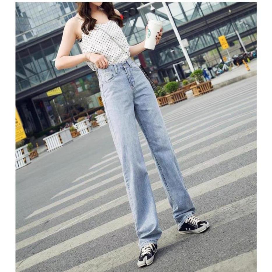 Quần jean bò ống rộng quần jean bò ống suông jeans nữ cạp cao hot nhất 2022 HoHaJean22 | BigBuy360 - bigbuy360.vn