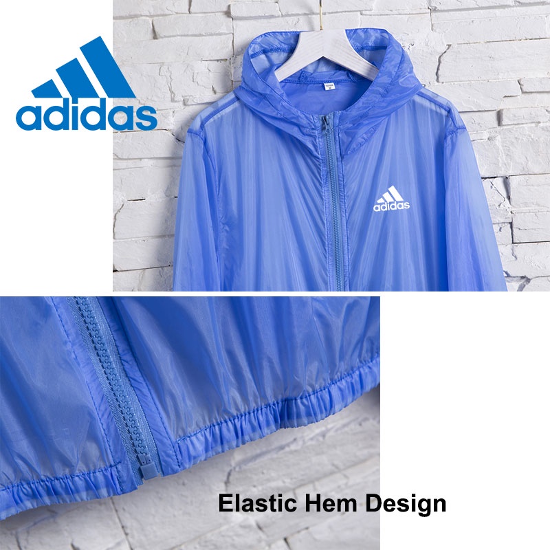 Áo Khoác Gió Adidas Siêu Nhẹ Chống Tia UV Chất Liệu Nhanh Khô Size M-3XL Thời Trang Cho Nam Và Nữ