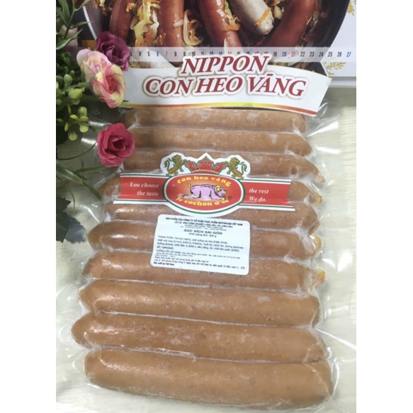 XÚC XÍCH SÀI GÒN 50GR – SMOKED SAIGONESE SAUSAGE (  500g /GÓI ) - ( 10 cái/ túi )