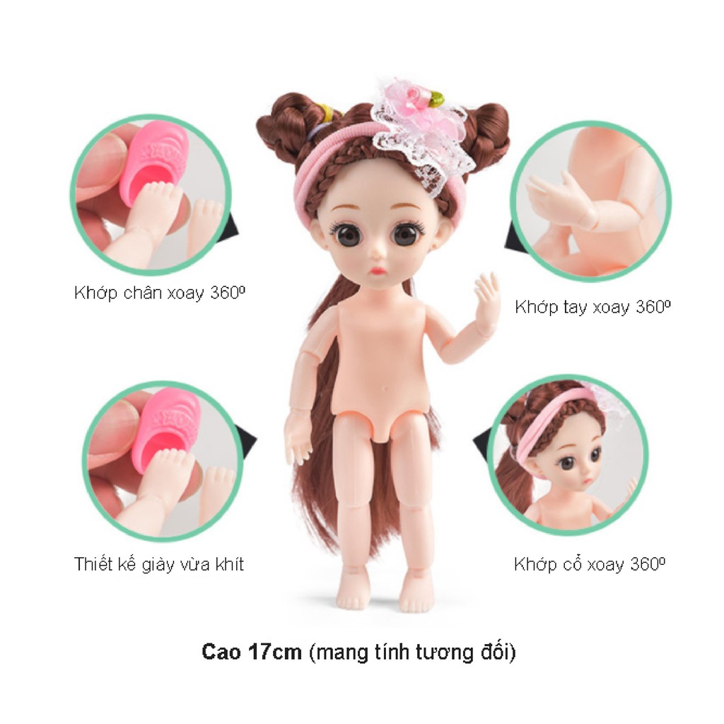 Búp Bê Barbie Loli Đồ Chơi Cho Bé Gái Đáng Yêu Khớp Xoay 360 Trang Phục Đẹp Mắt