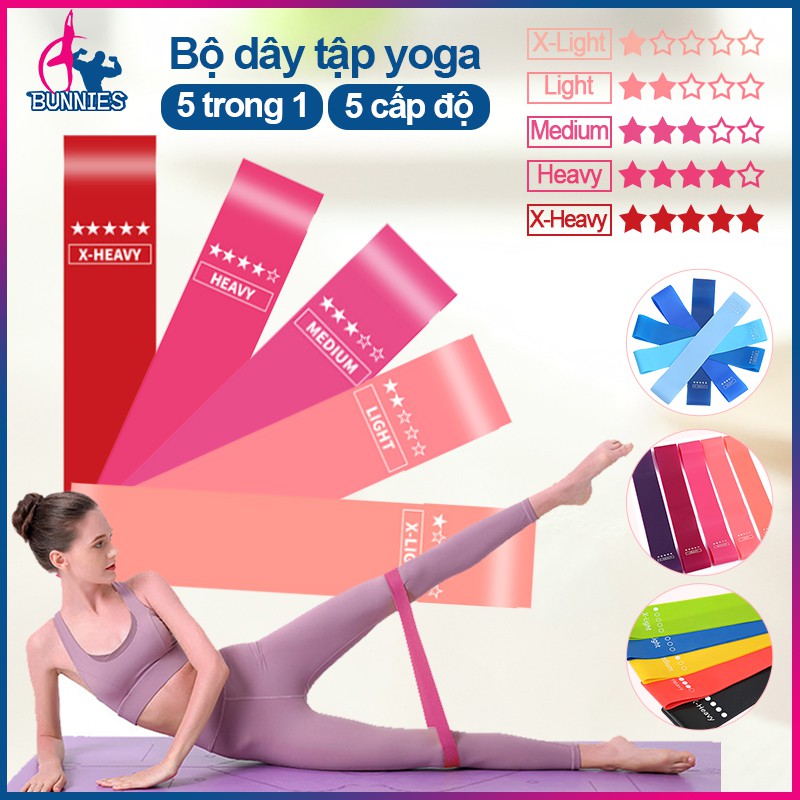 ❗Clearance Sale❗Bộ dây đai kháng lực làm từ silicon co giãn dùng tập yoga