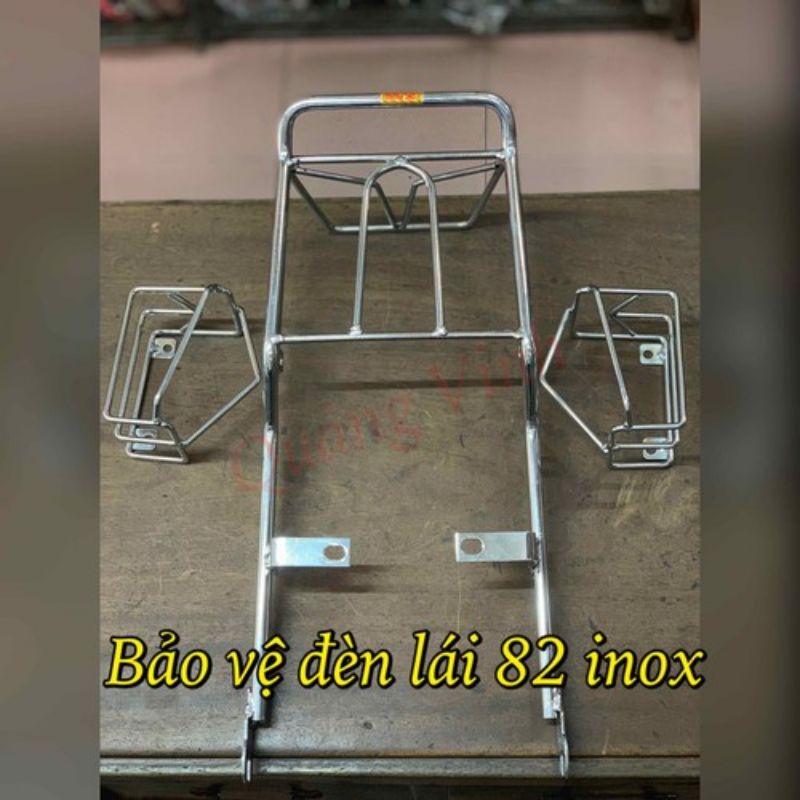 Baga sau inox bảo vệ đèn lái xe cub 82 dd dh đèn vuông