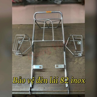 Baga sau inox bảo vệ đèn lái xe cub 82 dd dh đèn vuông