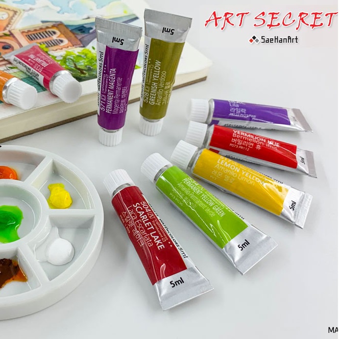 [Michi Art Store] (Seri A) Màu nước Art Secret 73 màu tuýp lẻ 5ml full bảng màu hạng hoạ sĩ xuất xứ Hàn Quốc