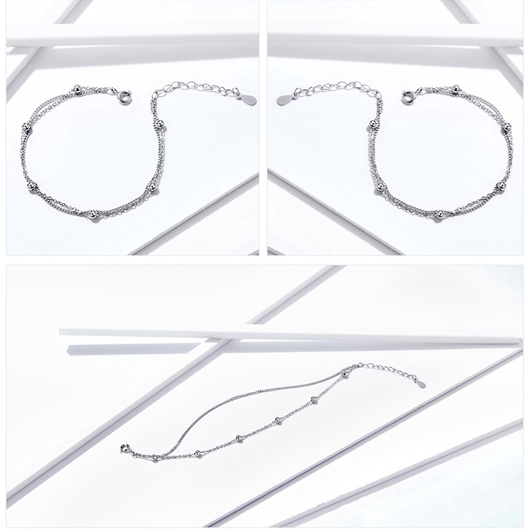 Vòng Đeo Tay Bamoer 2 Lớp bạc Thời Trang Cho Nữ