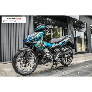 Tem trùm Winner X PUBG xanh đen, độ dán team decal xe thiết kế rẻ đẹp theo yêu cầu