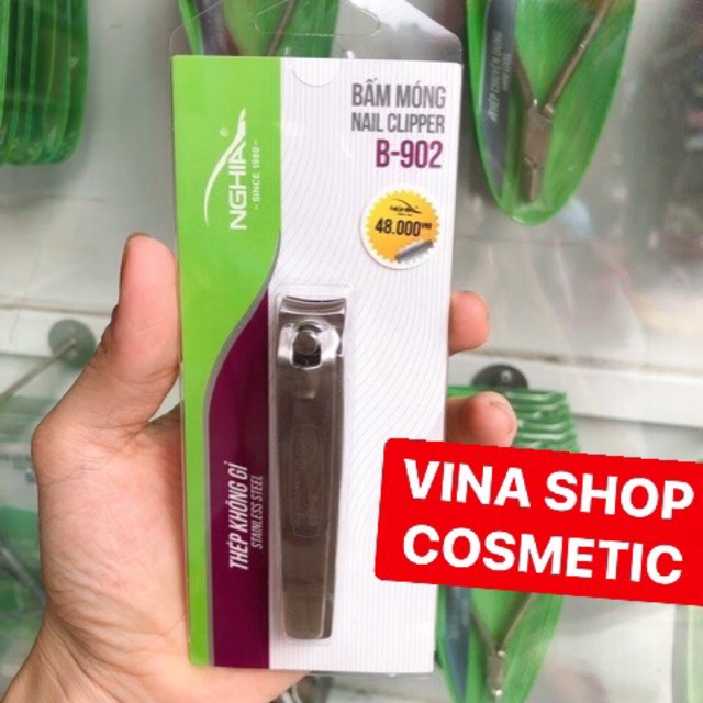Bấm móng Nghĩa B-902 bằng thép không gỉ lưỡi cong loại lớn
