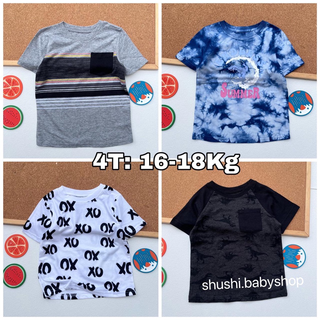 Áo thun bé trai xuất dư hãng chất vải xịn sò mềm mịn,nhiều màu xinh xắn Shushibaby