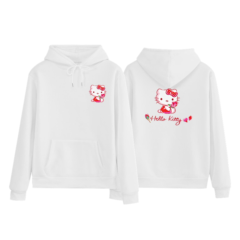 Áo Hoodie Dáng Rộng In Hình Hello Kitty 10 Màu Thời Trang Hàn Quốc Cho Nữ