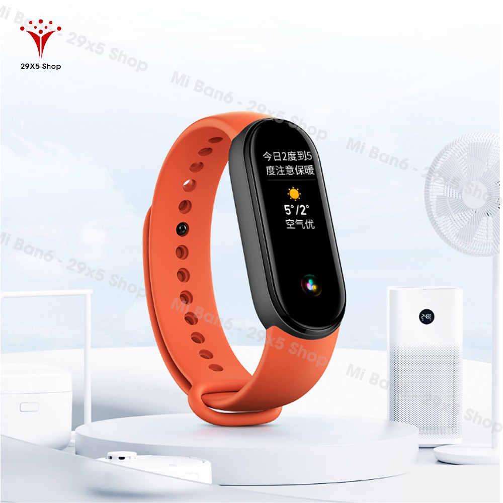 [ Bản quốc tế ] Vòng đeo tay thông minh Xiaomi Mi band 6 - Vòng tay theo dõi sức khoẻ, tập luyện thể thao - Màu đen