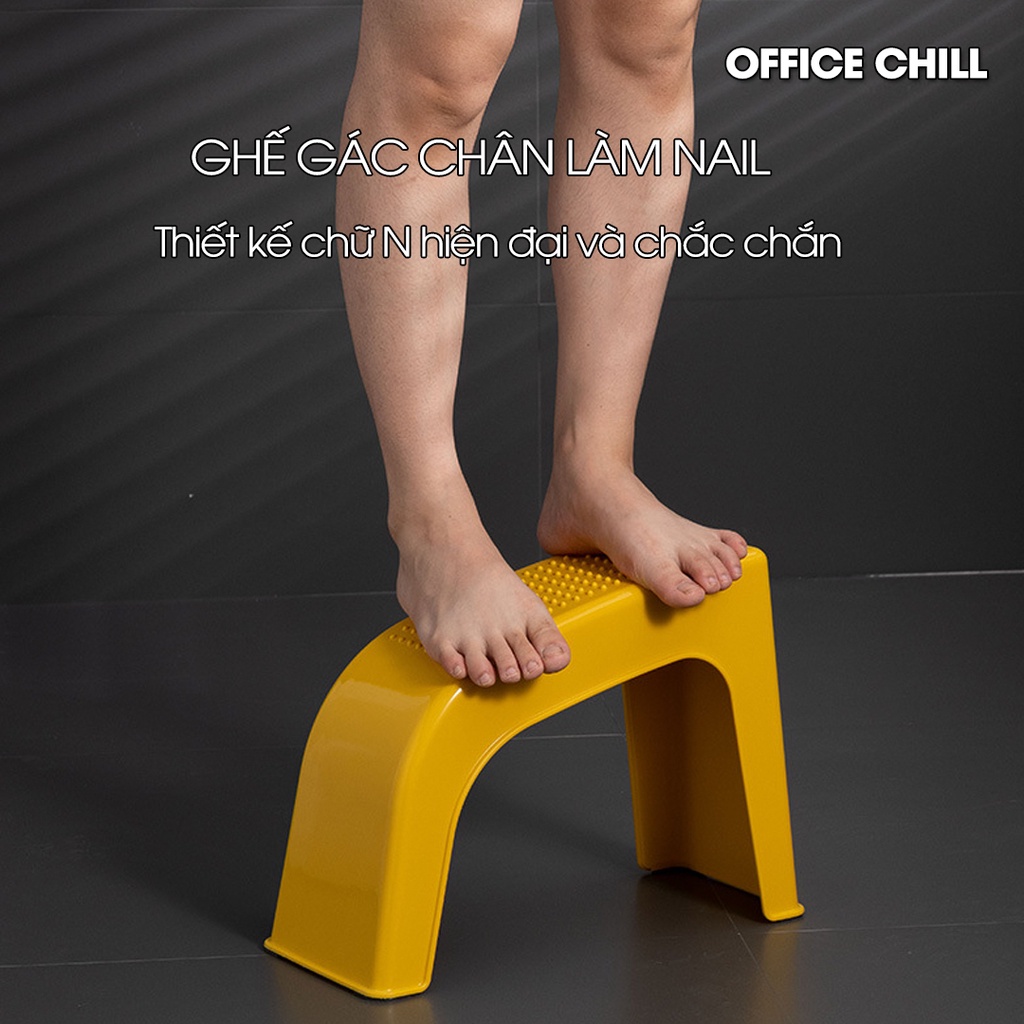 Ghế Gác Chân Làm Nail Dụng Cụ Chăm Sóc Kê Chân Làm Móng Ghế Kê Chân Nail Nhựa Cứng Office Chill Hot Bán Chạy