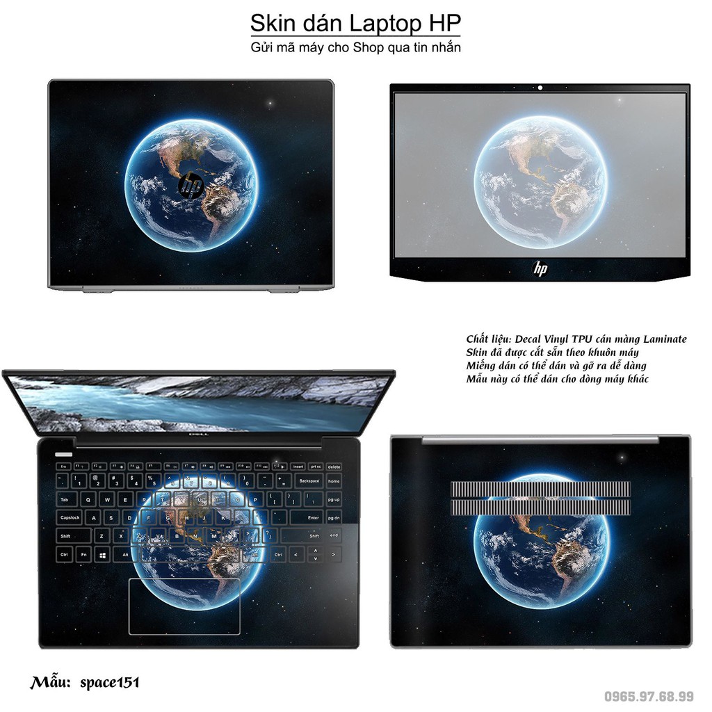 Skin dán Laptop HP in hình không gian _nhiều mẫu 26 (inbox mã máy cho Shop)