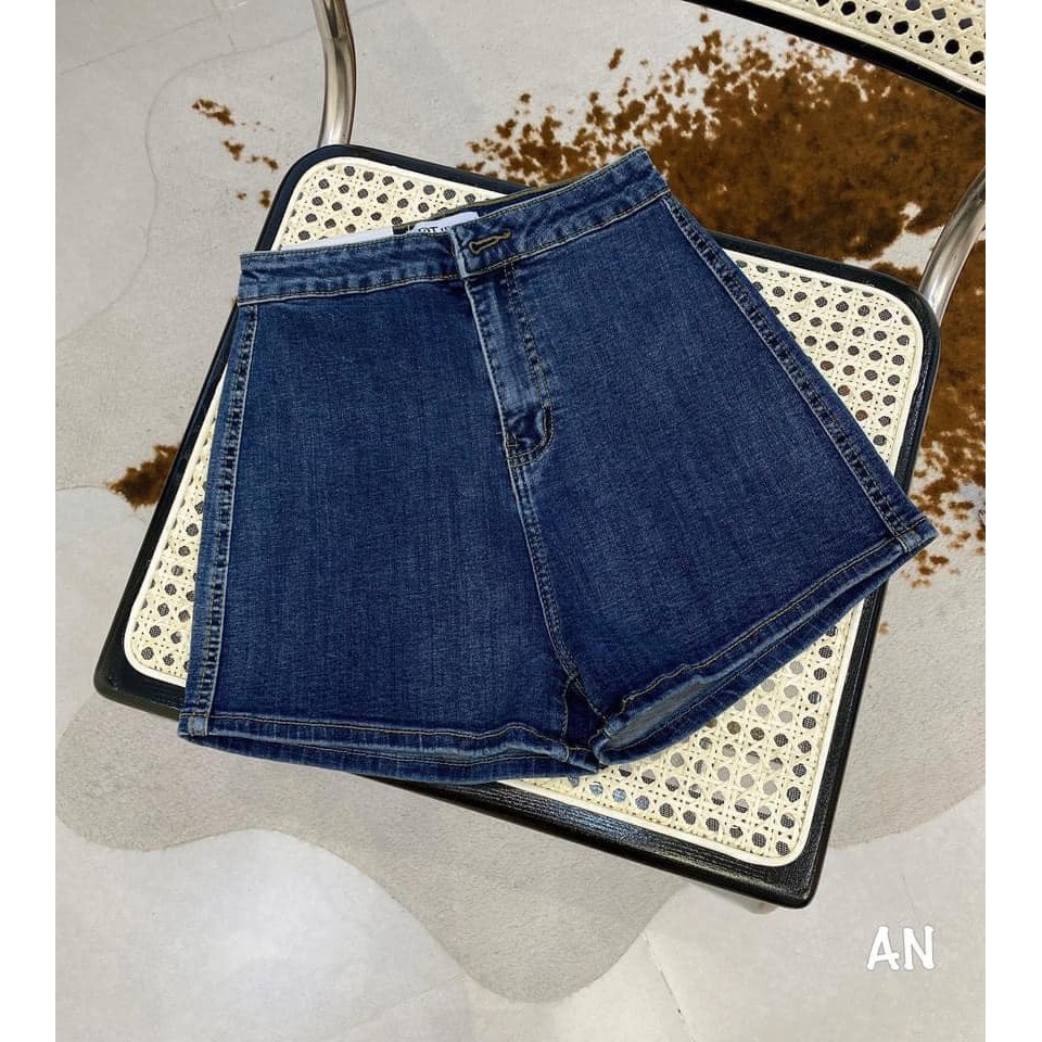 Quần sooc jeans trơn cạp cao 2 màu mã 506 ( ảnh thật kèm video )