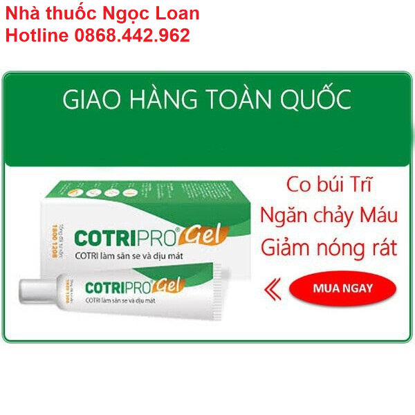 COTRIPRO - Gel Bôi Trĩ Nội, Trĩ Ngoại Tuýp 25g