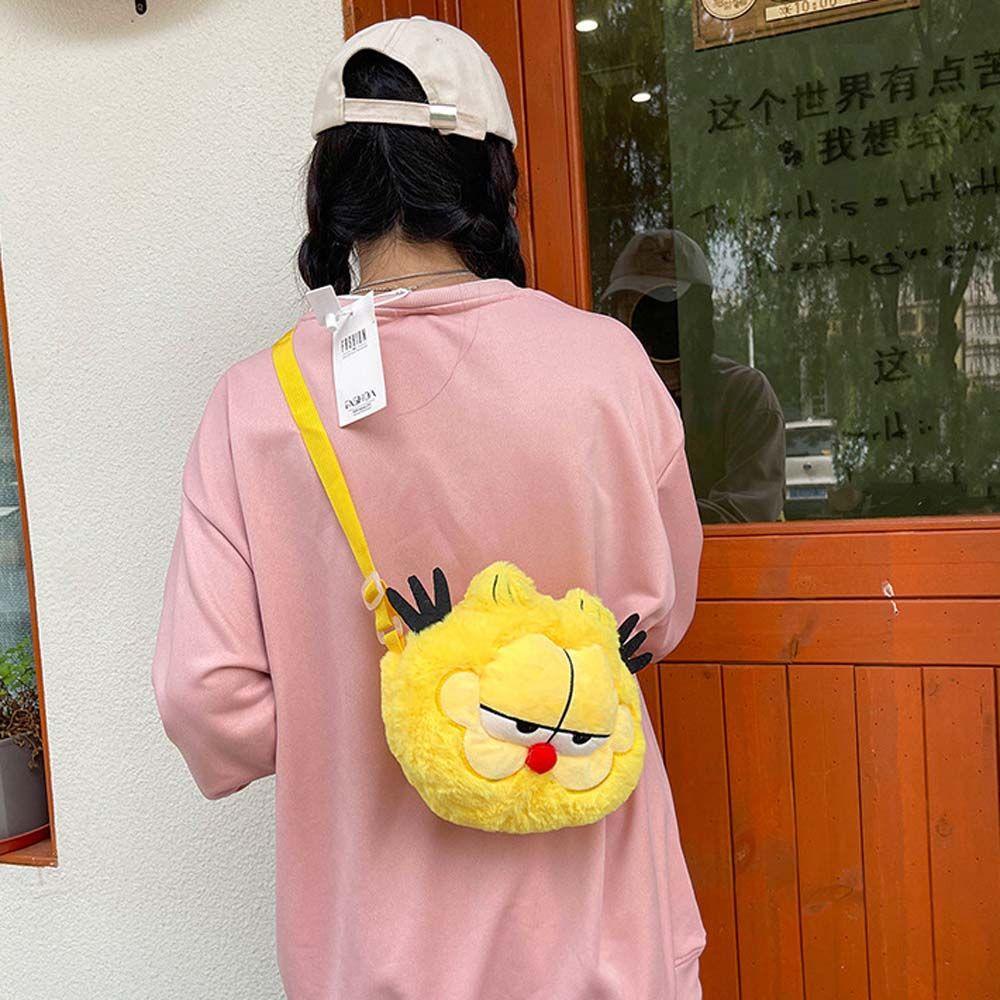 Túi Xách Đeo Chéo Mini Họa Tiết Hoạt Hình Gấu Garfield Cho Bé Gái