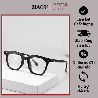 Kính Gọng Cận 💗 Mắt Kính Form Vuông Đính 2 Chấm In Ngang Phong Cách Hàn Quốc Chống Tia Uv Kiểu Dáng Thời Trang