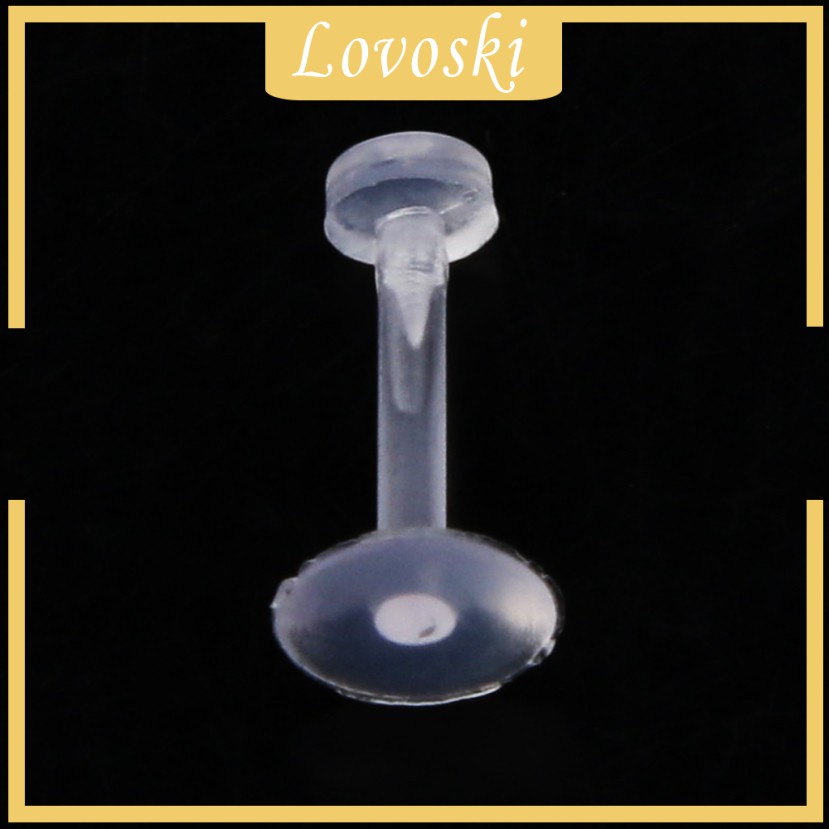 Set 10 Khuyên Mũi Bằng Nhựa Acrylic Trong Suốt