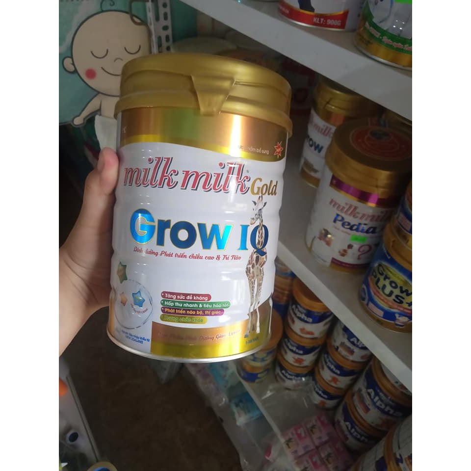 Sữa bột tăng trưởng chiều cao, trí não cho trẻ Grow IQ MIlkmilkgold 900g