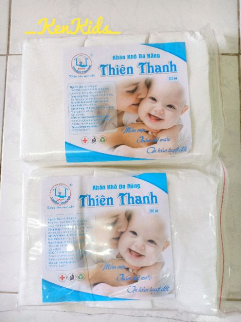 300 tờ Khăn khô đa năng siêu mềm túi zip THIÊN THANH