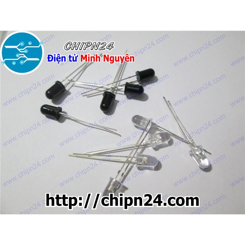 [5 CẶP] Led Thu-Phát Hồng ngoại 5mm