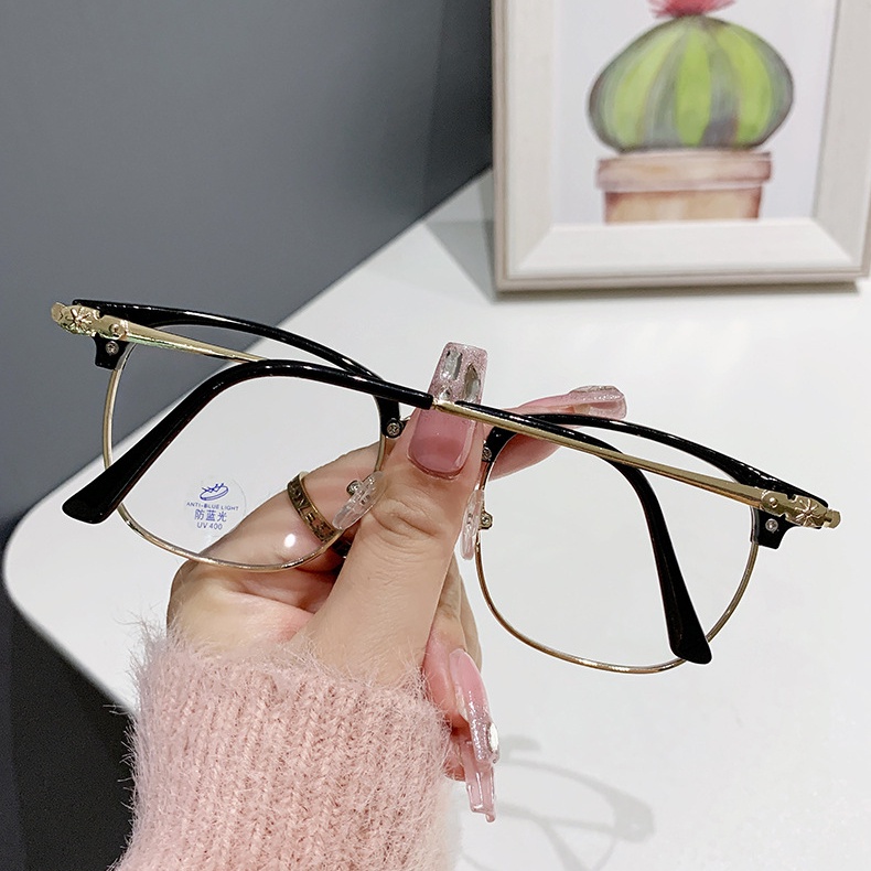 *Ready Stock* Anti Blue Light Blocking Glasses Women's Clear Anti Radiation Filter Glasses