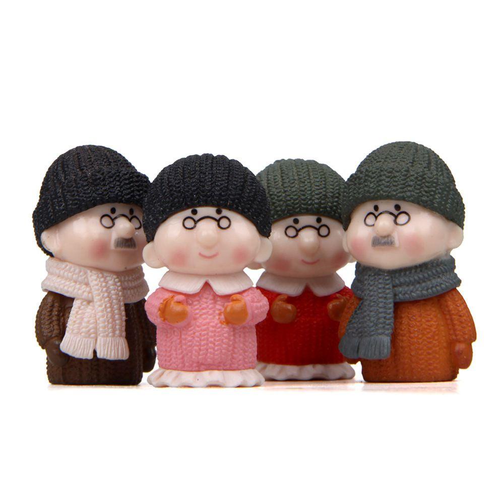 Set 1 / 4 Khuôn Làm Chậu Hoa Mini Hình Ông Già Trang Trí Sân Vườn / Ban Công / Nhà Cửa