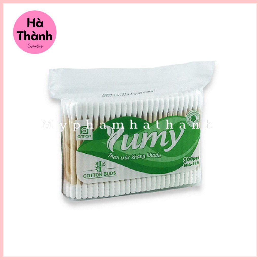 Bông Ngoáy Tai Yumy (gói 100 que), Mềm Mại, Tiệt Trùng, Tinh Khiết